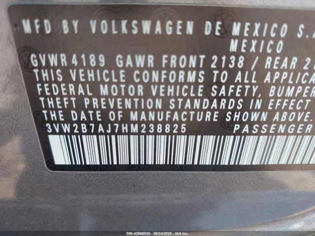 2017 VOLKSWAGEN JETTA 3VW2B7AJ7HM238825 Photo 8