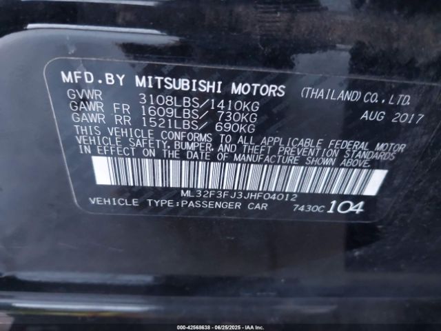 2018 MITSUBISHI MIRAGE G4 ML32F3FJ3JHF04012 Photo 8