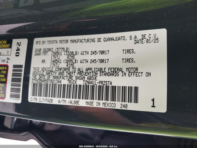 Toyota t24a-fts 2025 3TYKD5HN5ST021344 Image 19