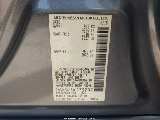 1N4AL3AP2JC275707 Nissan 2018