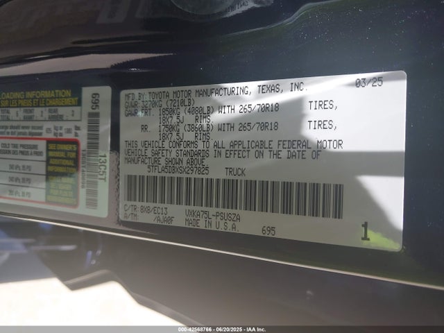 5TFLA5DBXSX297825 Toyota v35a-fts