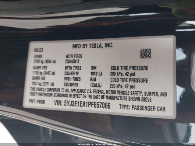 2023 TESLA MODEL 3 5YJ3E1EA1PF657066 Photo 8