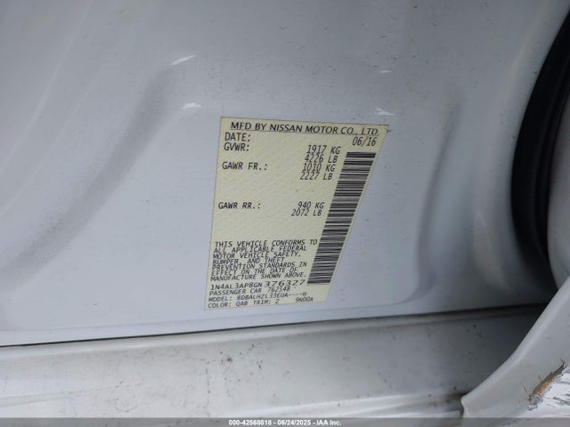 1N4AL3AP8GN376327 Nissan 2016