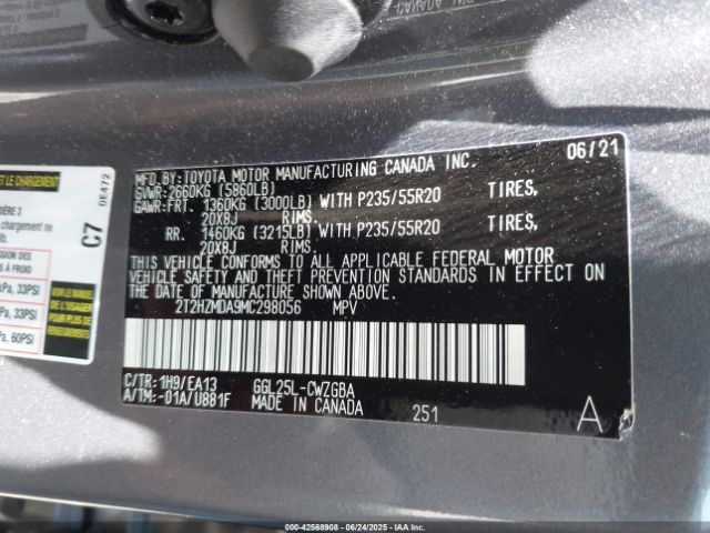 2021 LEXUS RX 350 2T2HZMDA9MC298056 Photo 8