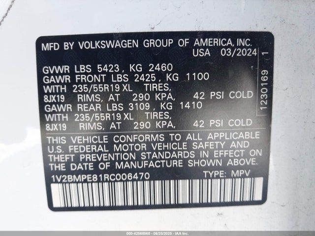 Volkswagen 2024 2024 1V2BMPE81RC006470 Image 9