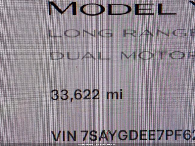 7SAYGDEE7PF621275 Tesla Model Y