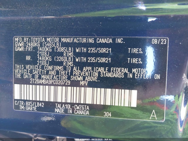 Lexus t24a-fts 2023 2T2BAMBA9PC020729 Image 9