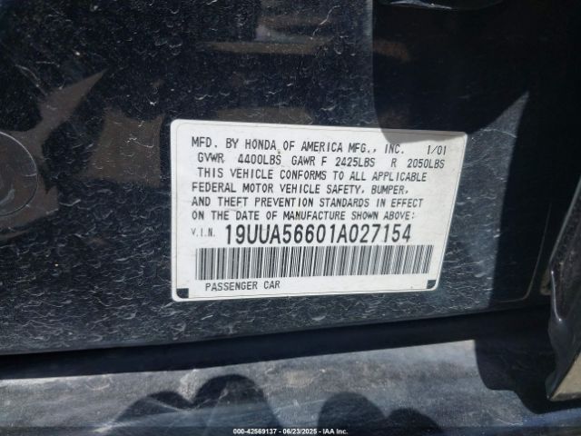 2001 ACURA TL 19UUA56601A027154 Photo 8