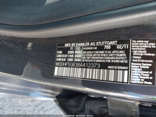 2011 MERCEDES-BENZ E 350 WDDHF5GB3BA412373 Photo 8
