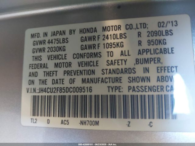 2013 ACURA TSX JH4CU2F85DC009516 Photo 8