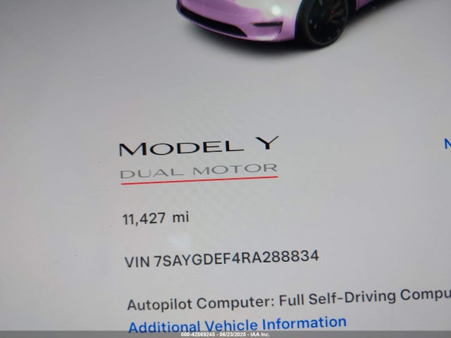 2024 TESLA MODEL Y 7SAYGDEF4RA288834 Photo 6