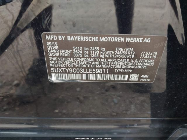 2020 BMW X3 5UXTY9C03LLE59811 Photo 8