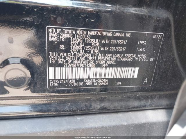 2T3W1RFV1MC142651 Toyota a25a-fks