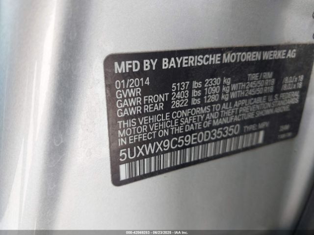 2014 BMW X3 5UXWX9C59E0D35350 Photo 8