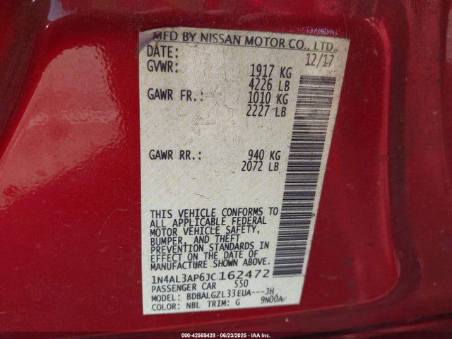 1N4AL3AP6JC162472 Nissan 2018
