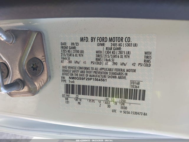 Ford gdi 2023 NM0GS9F29P1564561 Image 23
