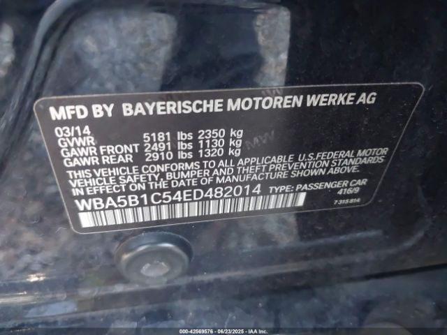 2014 BMW 535I WBA5B1C54ED482014 Photo 8