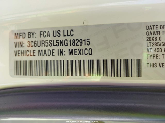 3C6UR5SL5NG182915 RAM 2500