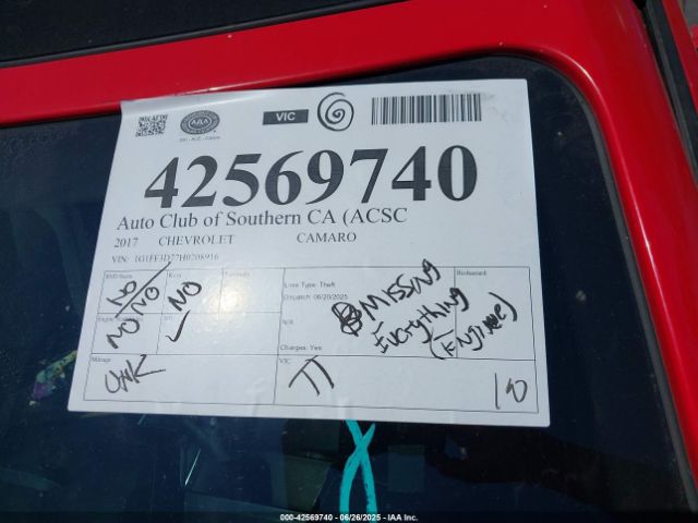 2017 CHEVROLET CAMARO 1G1FF3D77H0208916 Photo 10