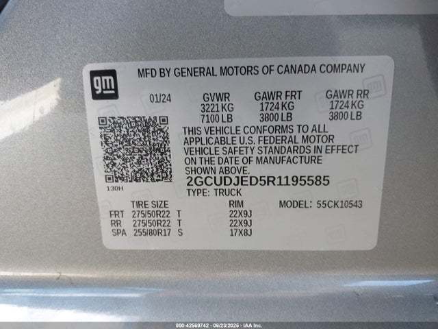 Chevrolet l84 2024 2GCUDJED5R1195585 Image 9