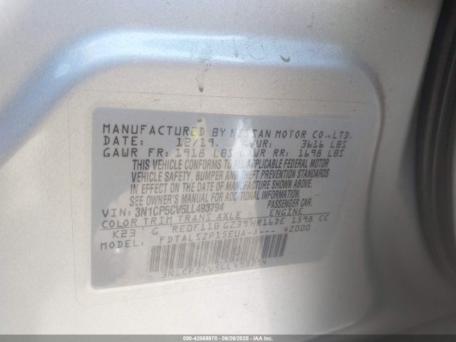 Nissan 2020 2020 3N1CP5CV5LL493794 Image 9