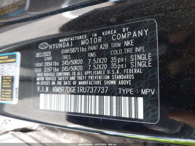 2024 HYUNDAI PALISADE KM8R7DGE1RU737737 Photo 8