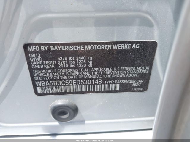 2014 BMW 535I WBA5B3C59ED530148 Photo 8