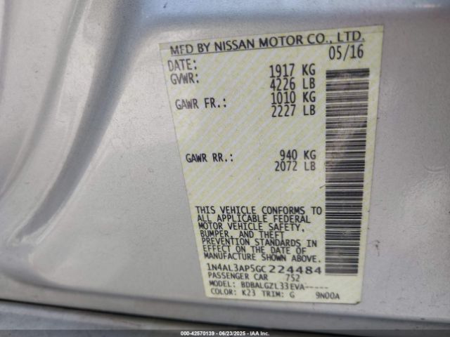 1N4AL3AP5GC224484 Nissan 2016