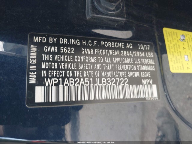 2018 PORSCHE MACAN WP1AB2A51JLB32722 Photo 8