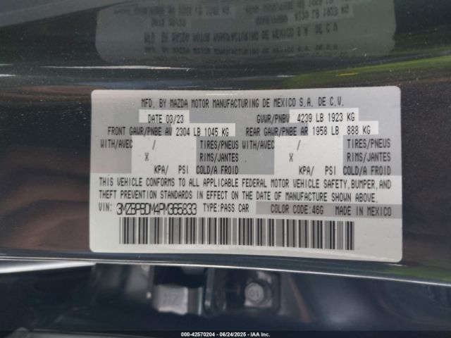 2023 MAZDA MAZDA3 3MZBPBDM4PM365833 Photo 8