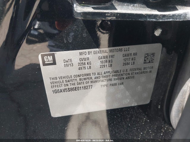 Cadillac lf3 2014 1G6AV5S86E0118277 Image 9
