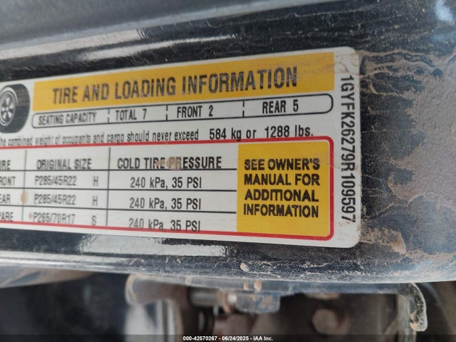 2009 CADILLAC ESCALADE ESV 1GYFK26279R109597 Photo 8