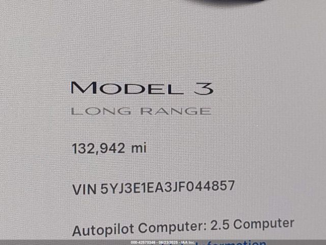 5YJ3E1EA3JF044857 Tesla MODEL 3