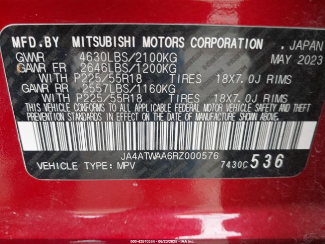2024 MITSUBISHI ECLIPSE CROSS JA4ATWAA6RZ000576 Photo 8