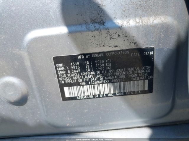 4S3BNAF6XK3005333 Subaru u5