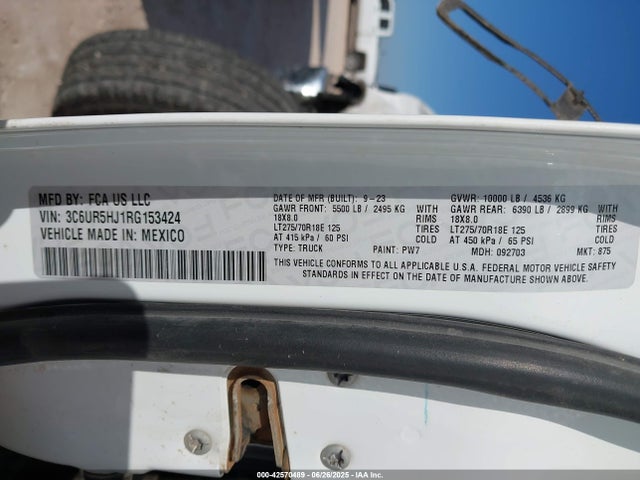 3C6UR5HJ1RG153424 RAM 2500