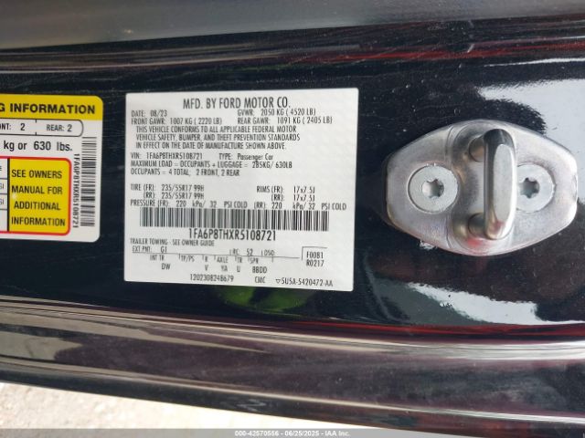 2024 FORD MUSTANG 1FA6P8THXR5108721 Photo 8