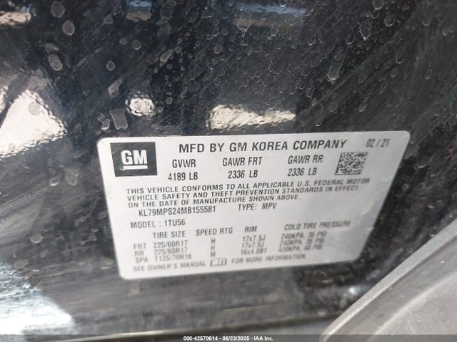 KL79MPS24MB155581 Chevrolet lih - e0-15, di, l3, vvt, alum, css prime