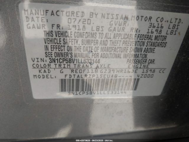 2020 NISSAN KICKS 3N1CP5BV1LL533144 Photo 8