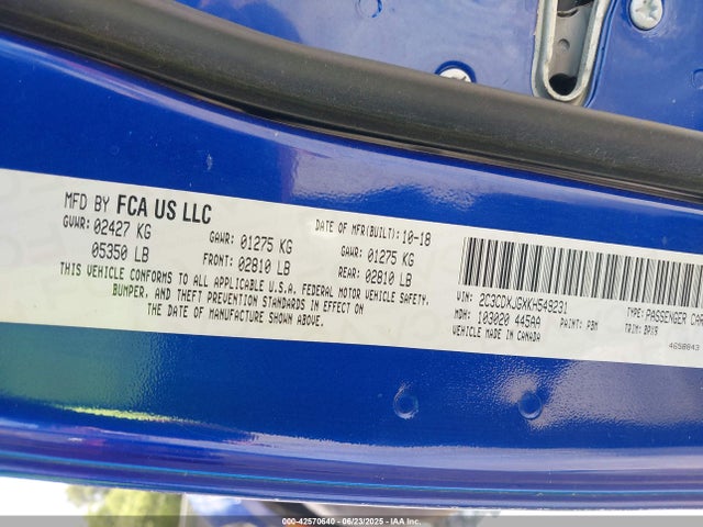 2C3CDXJGXKH549231 Dodge Charger