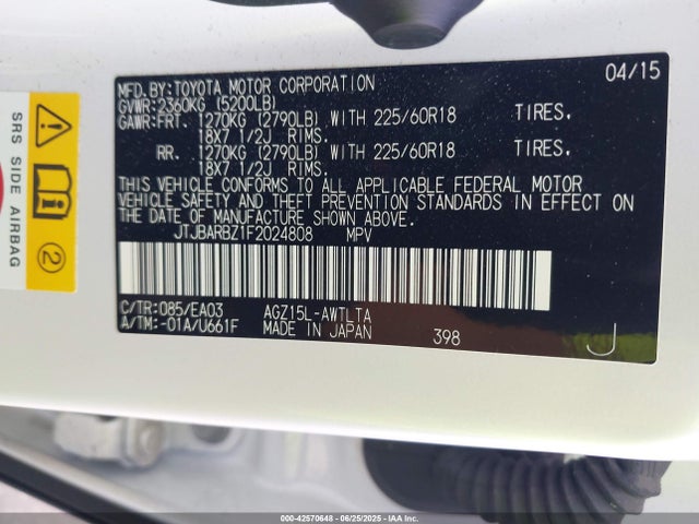 JTJBARBZ1F2024808 Lexus 8ar-fts