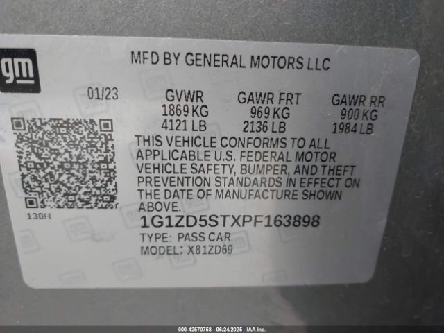 2023 CHEVROLET MALIBU 1G1ZD5STXPF163898 Photo 8