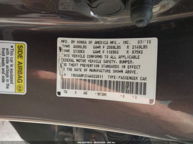 2010 ACURA TL 19UUA8F21AA022611 Photo 8