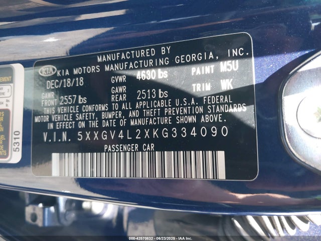 5XXGV4L2XKG334090 KIA t-gdi