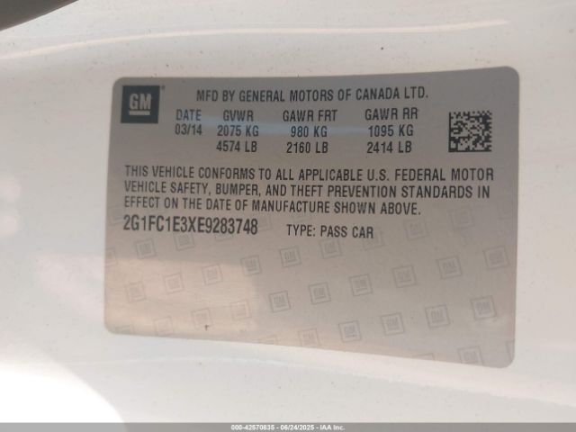 2014 CHEVROLET CAMARO 2G1FC1E3XE9283748 Photo 8