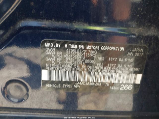 2017 MITSUBISHI OUTLANDER JA4AD3A36HZ031175 Photo 8