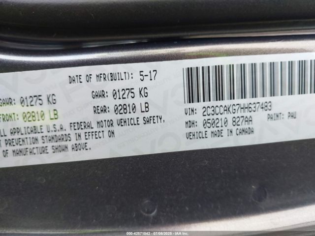 2017 CHRYSLER 300C 2C3CCAKG7HH637483 Photo 8