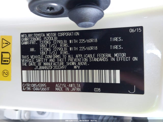 JTJBARBZ0F2033497 Lexus 8ar-fts
