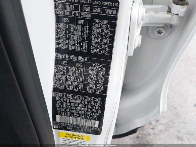 SALCP2RX5JH776625 Land Rover aj20p