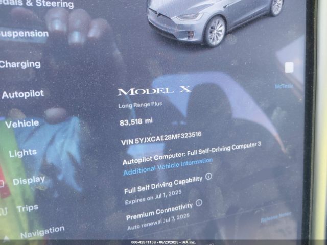 5YJXCAE28MF323516 Tesla MODEL X